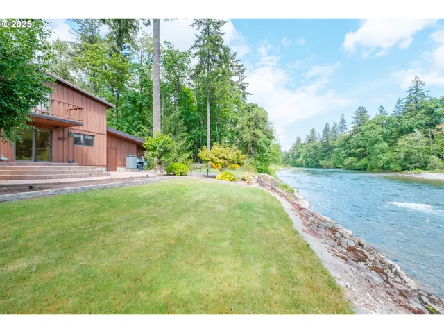 a view of a yard with an outdoor space