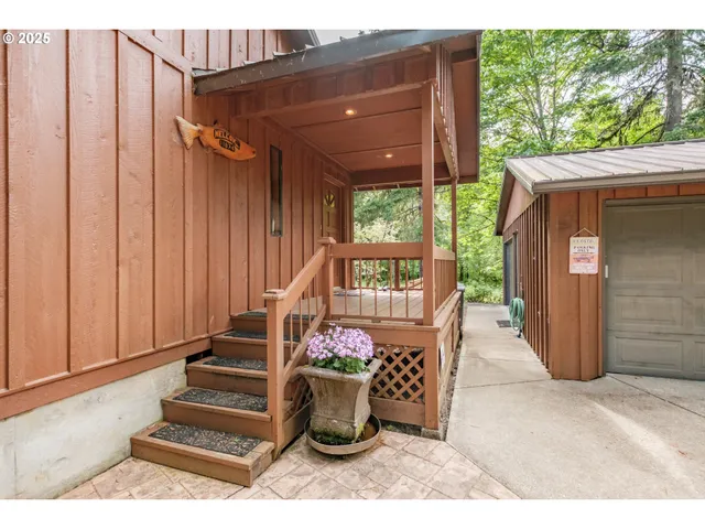 a view of a porch with furniture