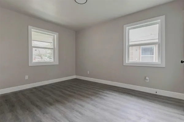 an empty room with a window