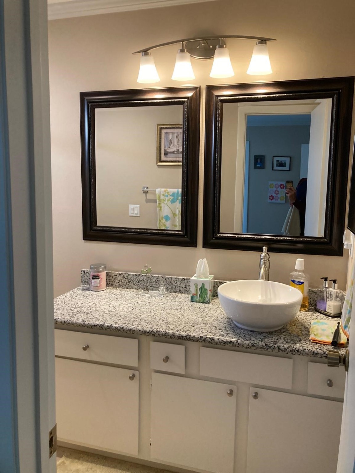 1623 Prairie Grove Drive Houston, TX 77077 - Photo 41 of 50 a bathroom with double vanity sinks and a mirror