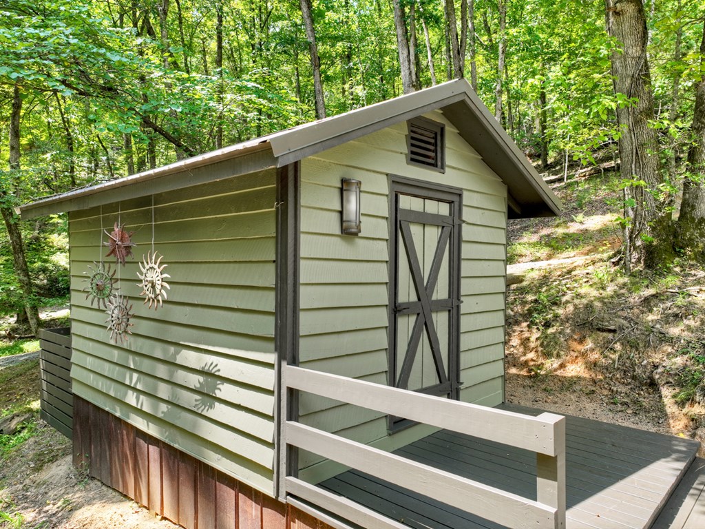260 Flt Crk Crossing Blue Ridge, GA 30513 - Photo 10 of 64 Large Patio to Shed