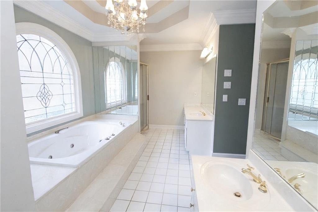 10060 Buice Road Alpharetta, GA 30022 - Photo 60 of 75 a bathroom with a tub sink and mirror