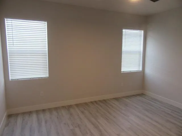 an empty room with a window