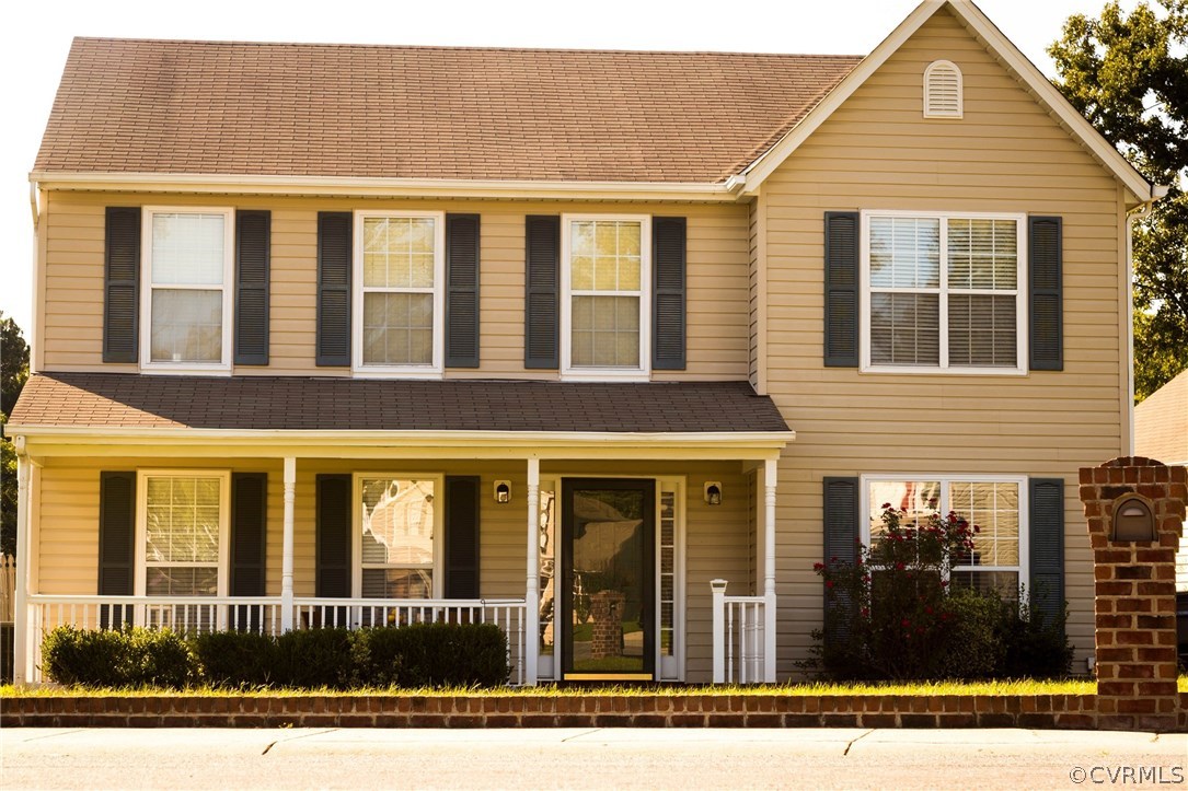 a front view of a house