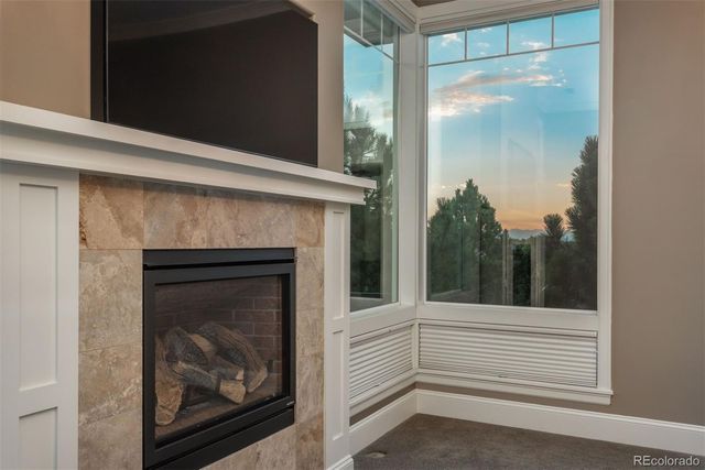 a view of a fireplace