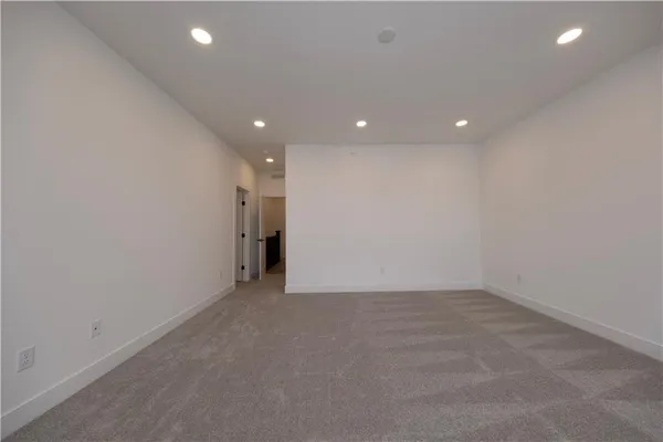 an empty room with a natural light