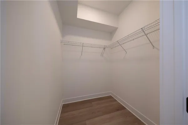 a view of a room with empty racks