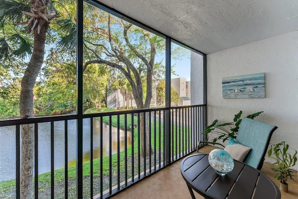a view of porch with furniture