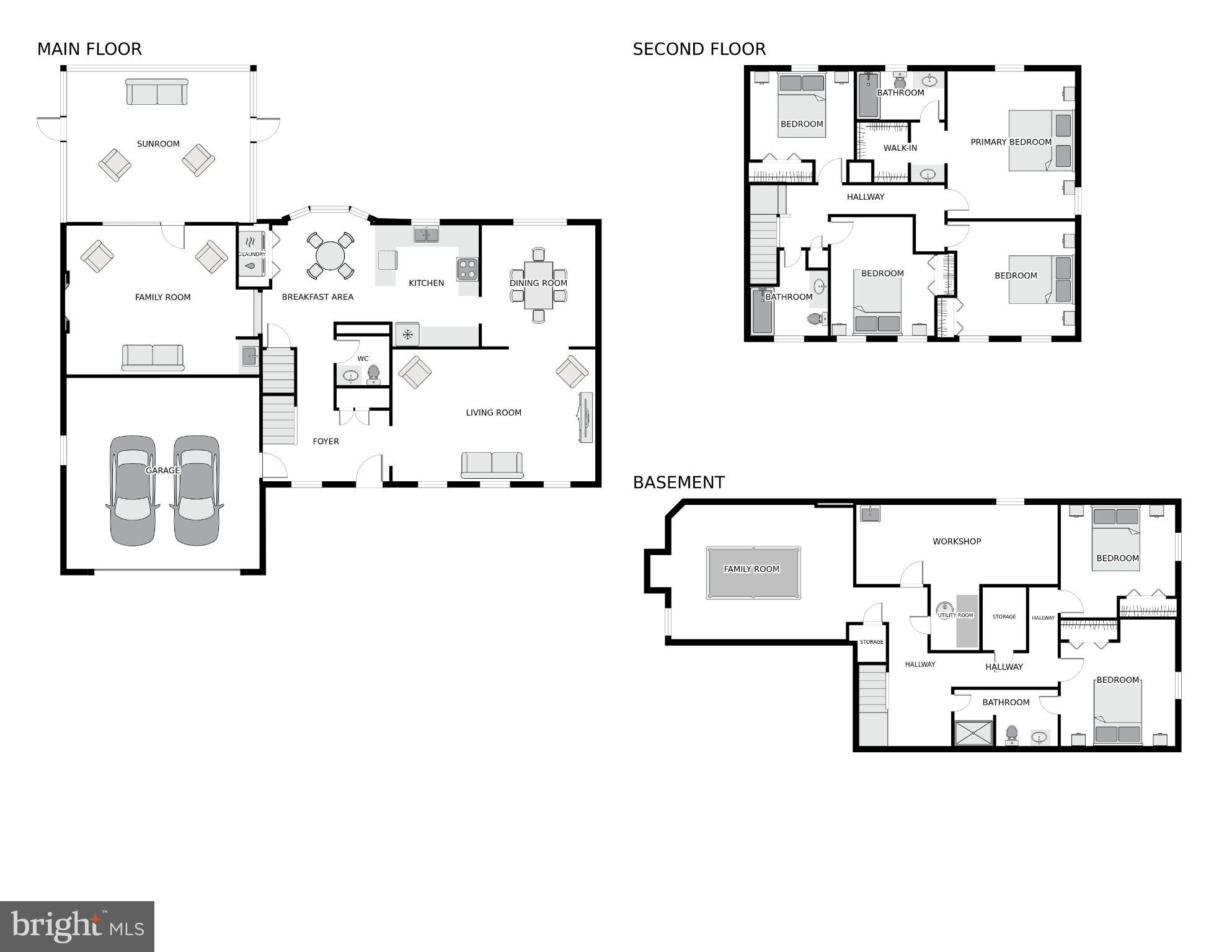 8836 Shadowlake Way Springfield, VA 22153 - Photo 64 of 77 Spacious multi-level home layout design.