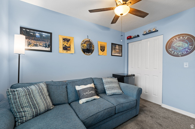 1625 Pages Pl Drive Bountiful, UT 84010 - Photo 18 of 31 Bedroom featuring carpet flooring and ceiling fan
