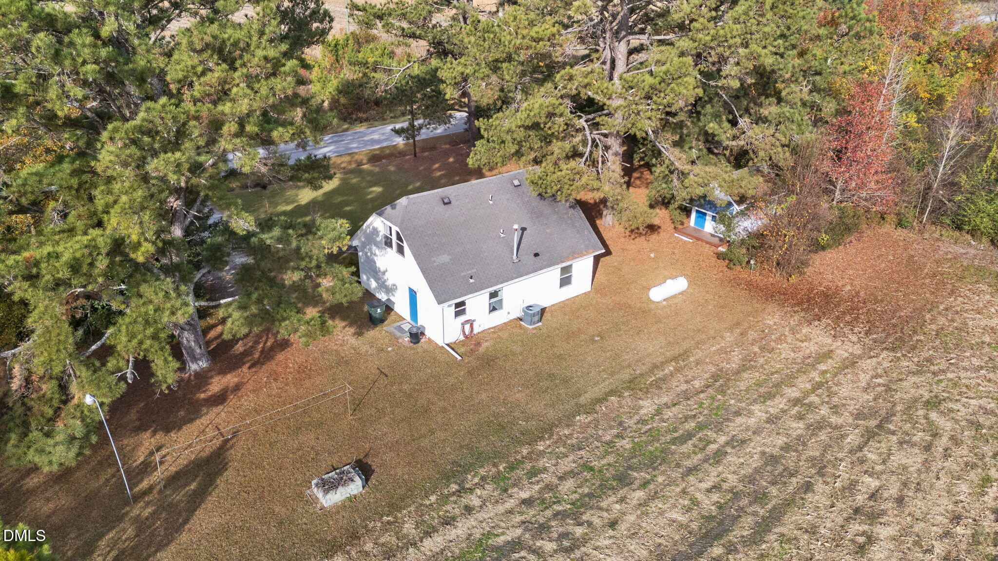 2874 Beulahtown Road Kenly, NC 27542 - Photo 36 of 40 an aerial view of a house with a yard and a large tree