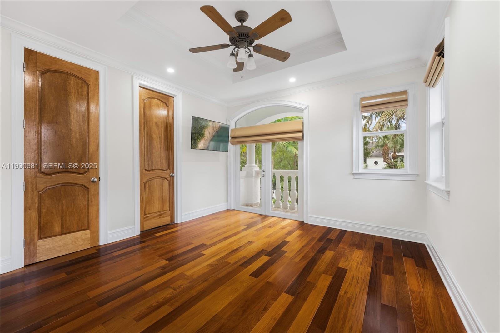 4065 Battersea Road Coconut Grove, FL 33133 - Photo 28 of 40 Bedroom #4 with Juliet balcony & walk-in closet