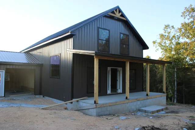 a view of a wooden door