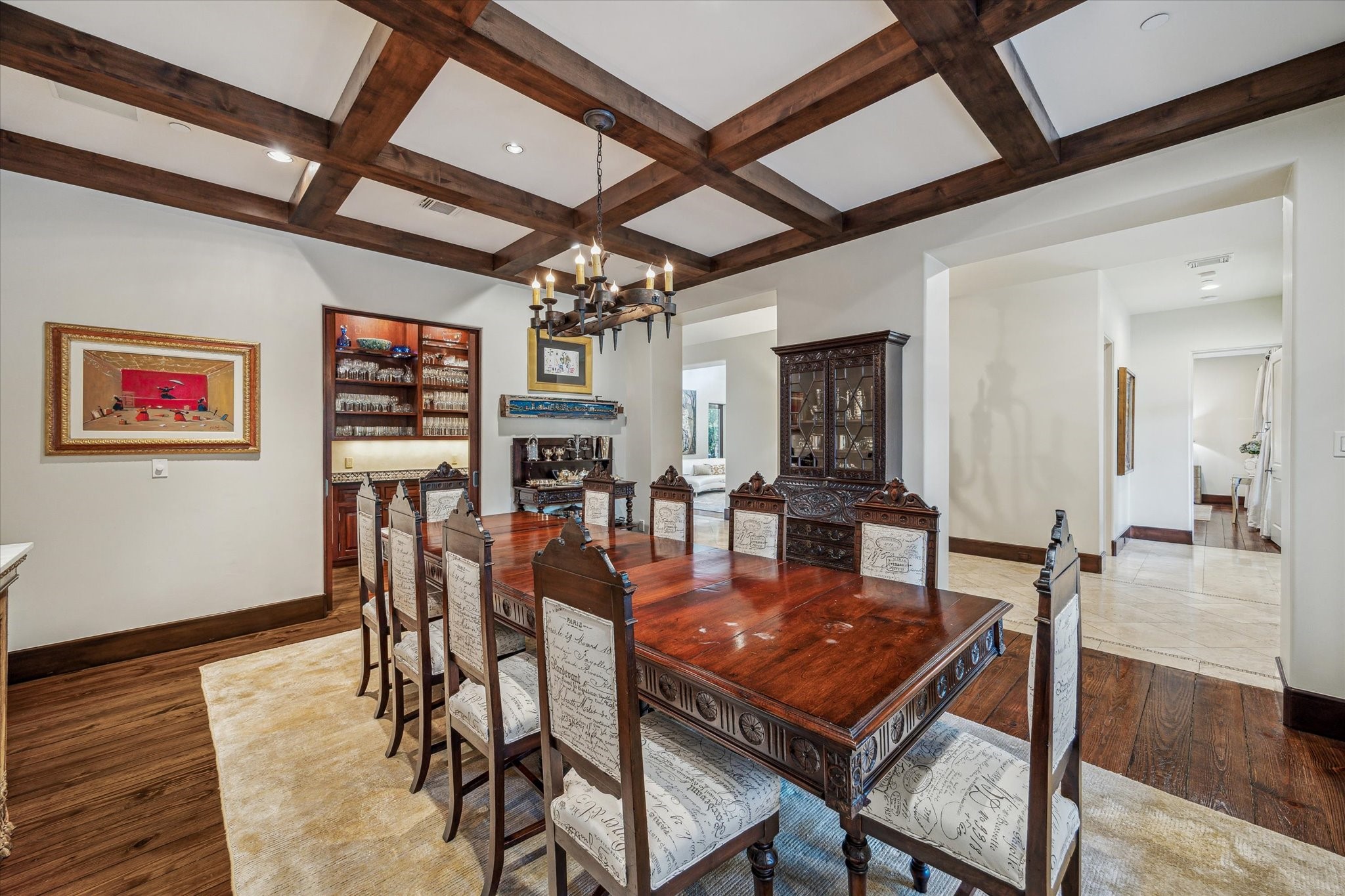 354 Piney Point Road Houston, TX 77024 - Photo 9 of 50 Enjoy an open and airy layout connecting the butler’s kitchen/wet bar to the dining room, conveniently located near the entry.