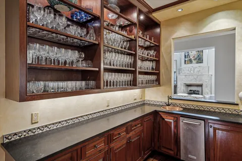 a kitchen with a sink and a window