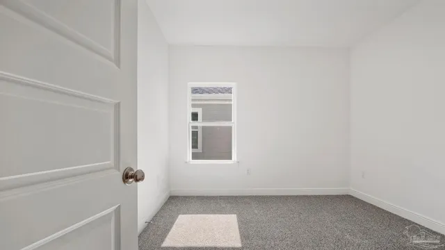 an empty room with a window