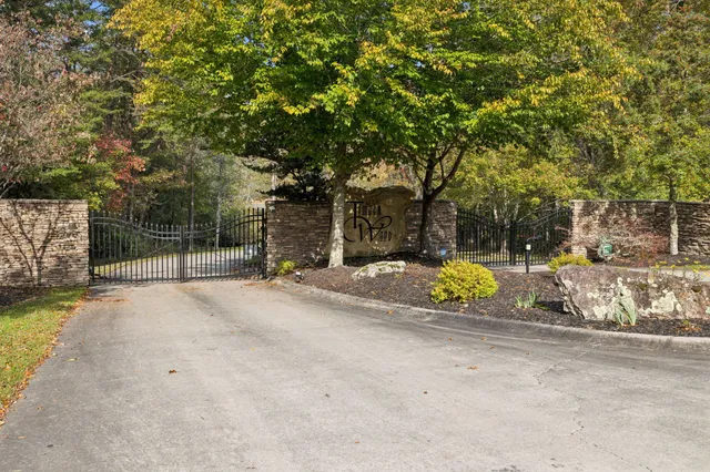 a view of an outdoor space and a mountain view in back