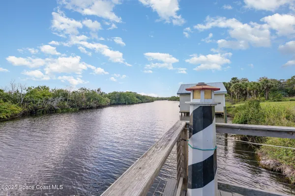 a view of a lake with houses