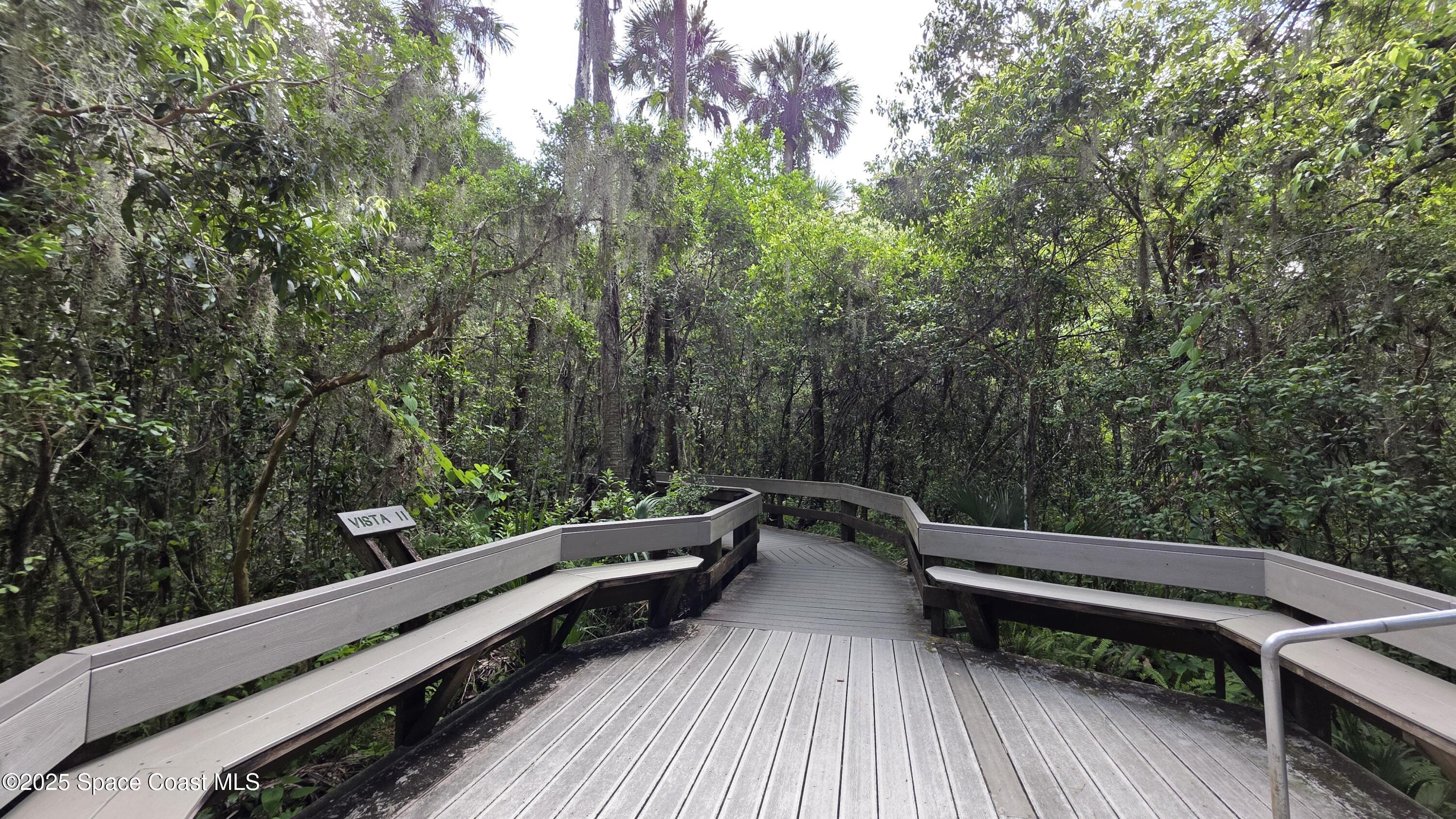 1304 Lichty Street Palm Bay, FL 32905 - Photo 54 of 63 a view of a bench in a roof deck
