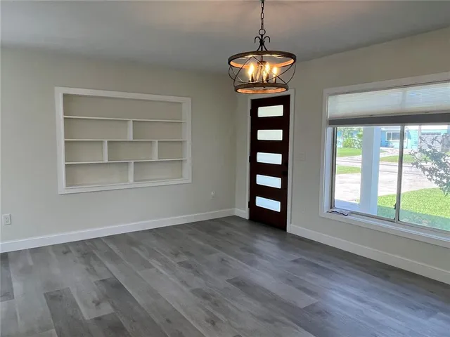 an empty room with a window