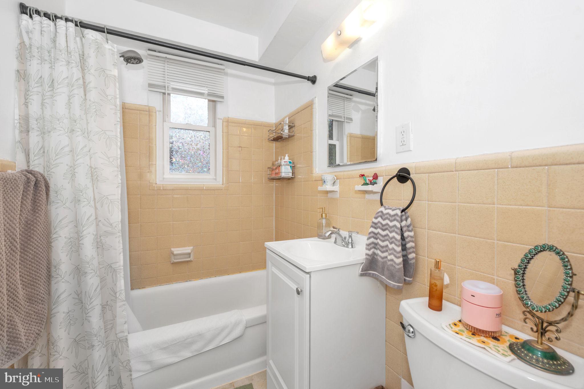 109 Webster Street Northeast Washington, DC 20011 - Photo 13 of 35 a bathroom with a sink a toilet and shower