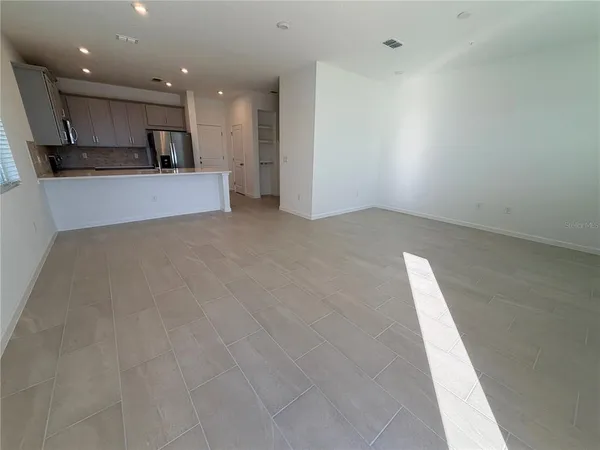 an empty room with a window