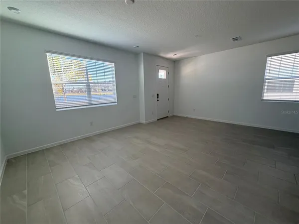 an empty room with a window