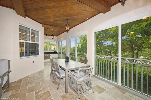 a outdoor space with chairs