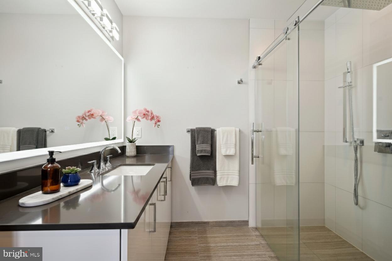 88 V Street Southwest, Unit PH1 Washington, DC 20024 - Photo 15 of 66 Primary bathroom with oversized rain shower head