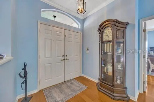 a view of front door with entryway