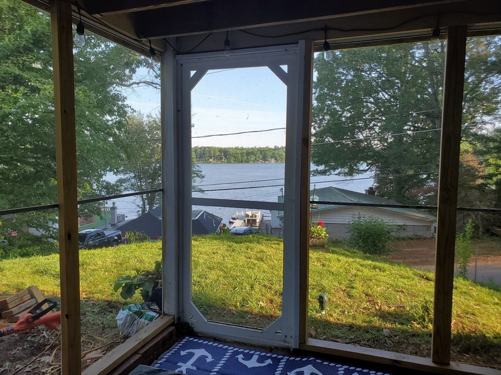 a view of lake from a window