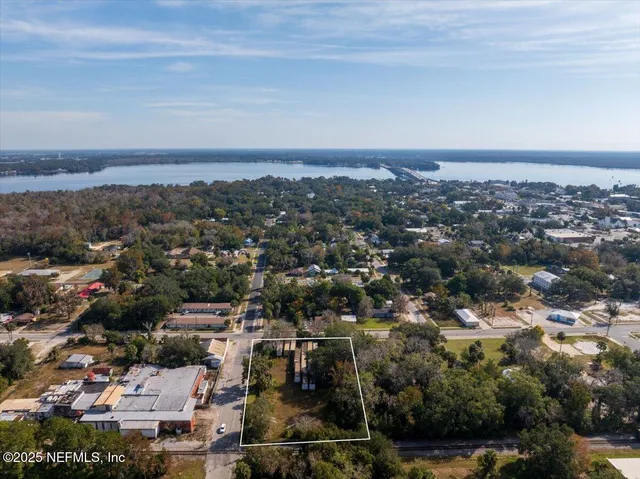 an aerial view of a city