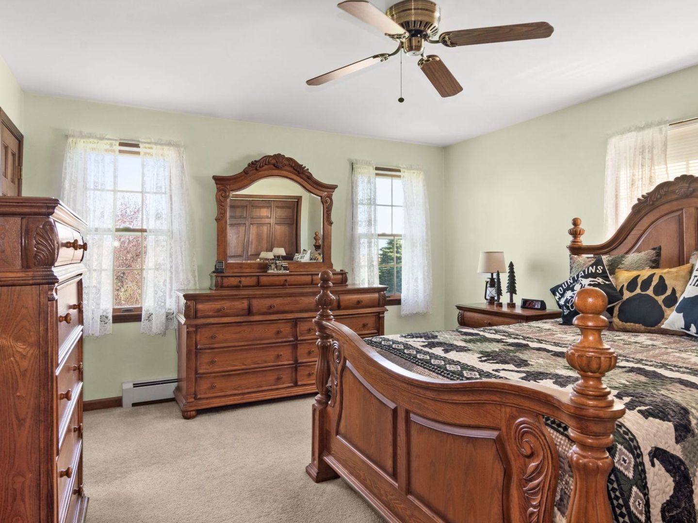 16247 Pratt Road Sandwich, IL 60548 - Photo 21 of 47 a bed room with a bed and a chandelier