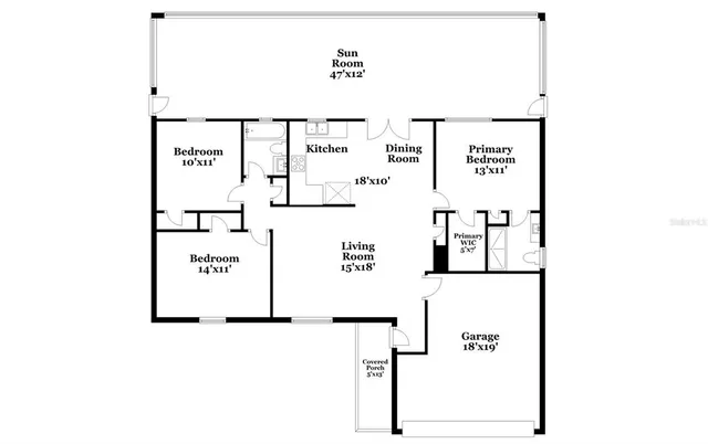 a house view with a garden space