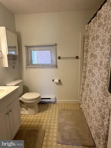 a bathroom with a toilet a sink and shower
