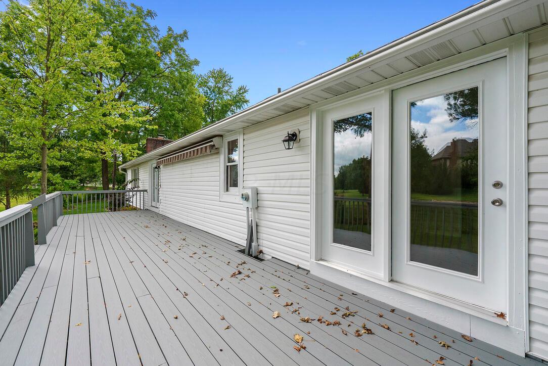 Brand New composite deck. Spans from the kitchen to the master bedroom