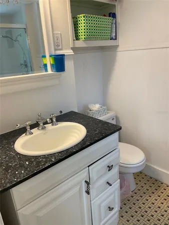 a bathroom with a sink and a toilet