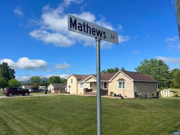 a view of a yard with an outdoor space