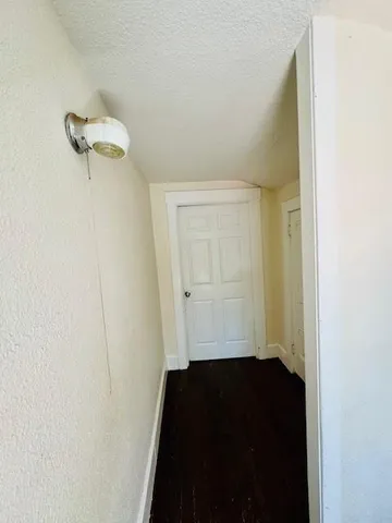 a view of a small space with a hardwood