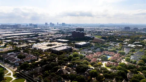 an aerial view of multiple house