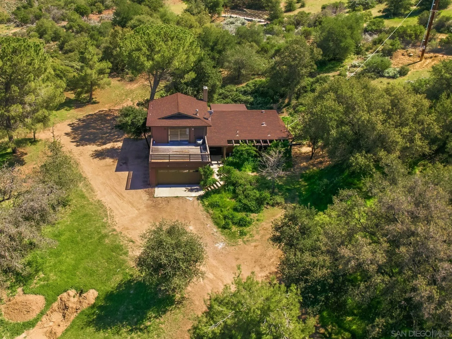 9907 Anderson Ranch Road Descanso, CA 91916 - Photo 2 of 42 an aerial view of a house with a yard