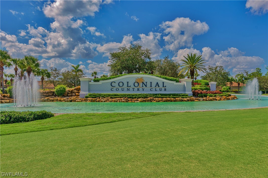 9575 Hemingway Lane, Unit 4410 Fort Myers, FL 33913 - Photo 15 of 23 a front view of a house with garden and outdoor seating