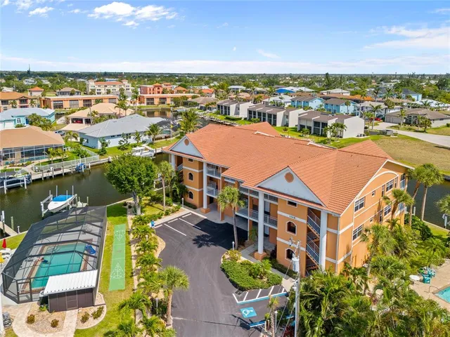 a view of a city with an ocean view