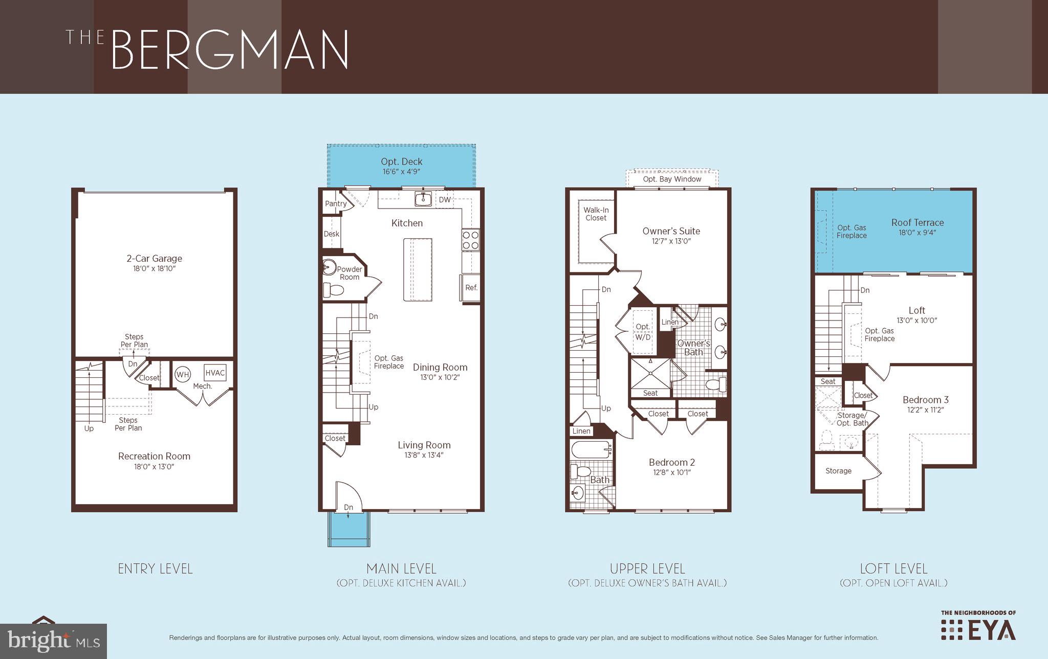 69 Ellsworth Heights Street Silver Spring, MD 20910 - Photo 41 of 41 EYA Builder Floor Plan for Bergman Model