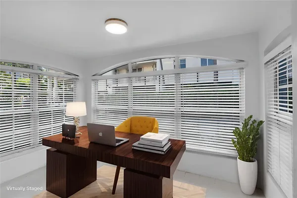 a view of a workspace with a window