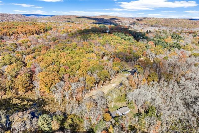 a view of an outdoor space and mountain view