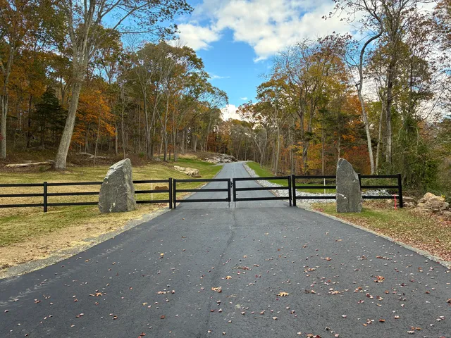 a view of a bench in a backyard