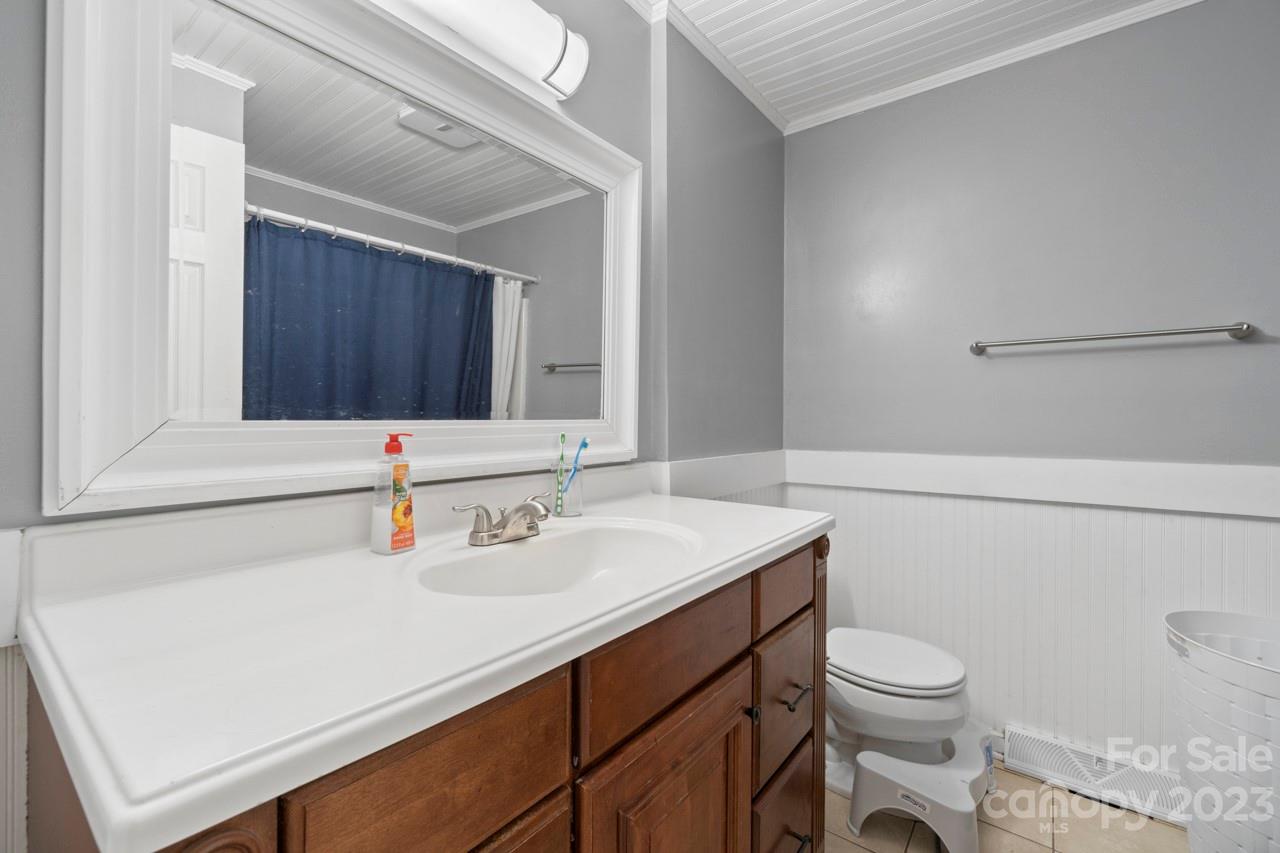 2656 Sandy Ford Road Newton, NC 28658 - Photo 13 of 34 a bathroom with a sink vanity and toilet