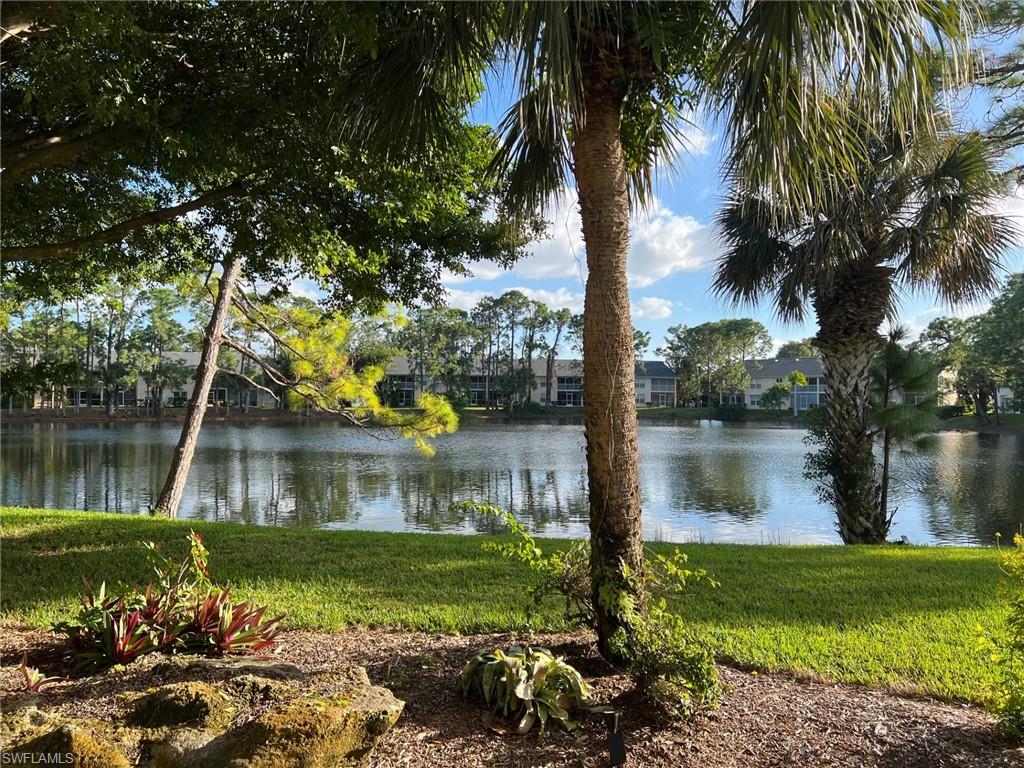 1220 Sarah Jean Circle, Unit L103 Naples, FL 34110 - Photo 3 of 23 a view of a lake with a garden