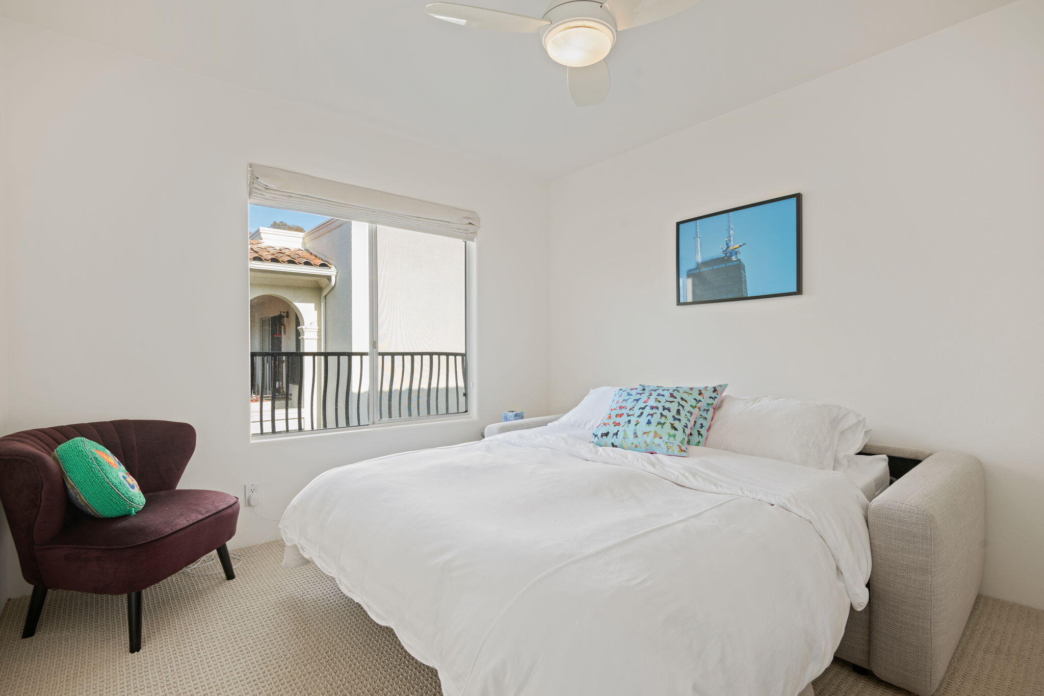 269 Por La Mar Circle Santa Barbara, CA 93103 - Photo 13 of 26 a bedroom with a bed and a couch